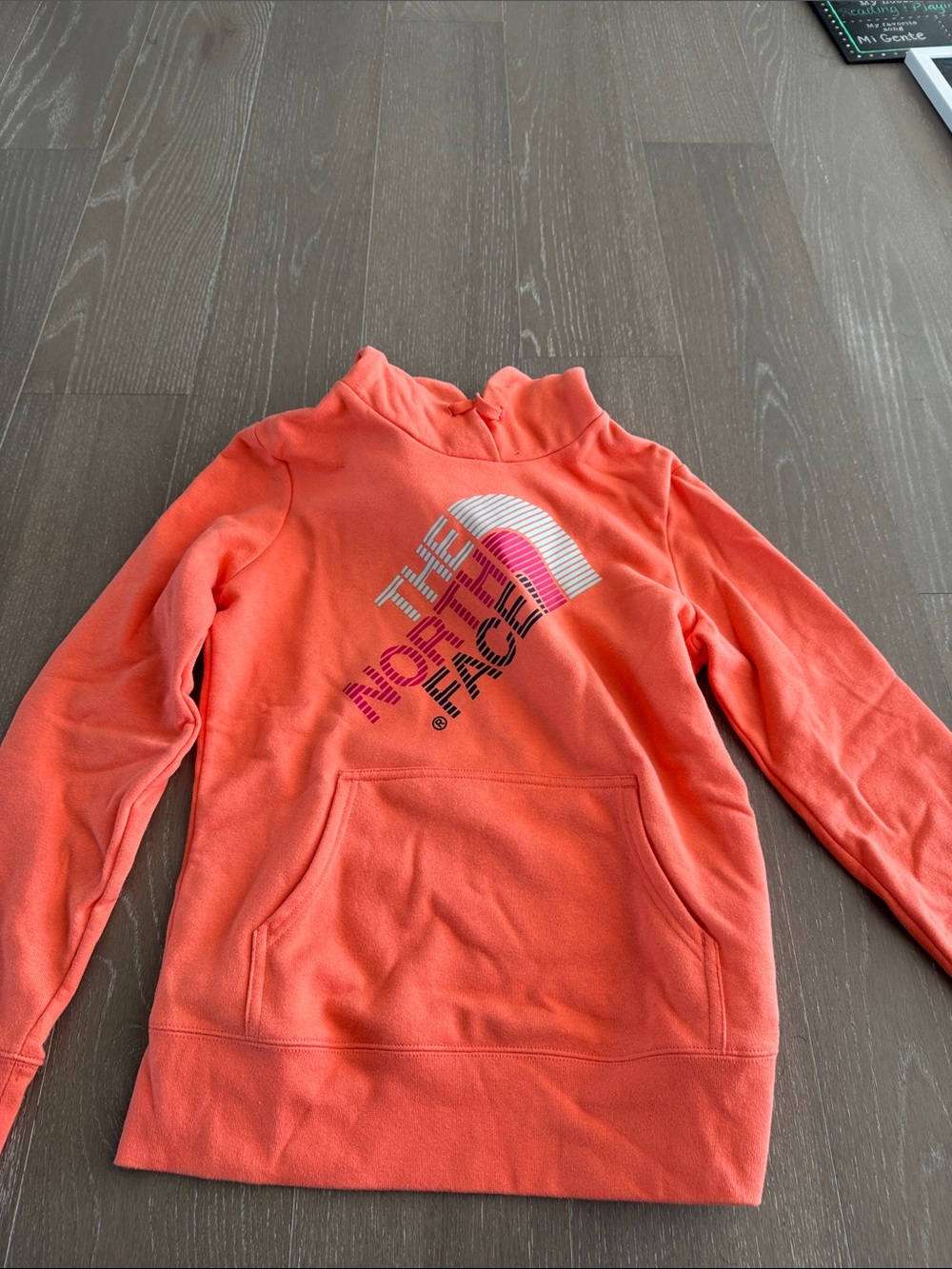 The North Face Women's Coral-Orange Pullover Turtleneck Sweatshirt